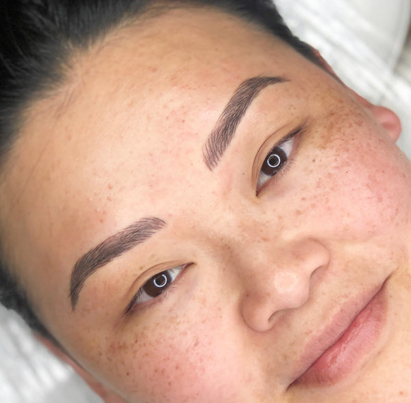 Result of eyebrow microblading.