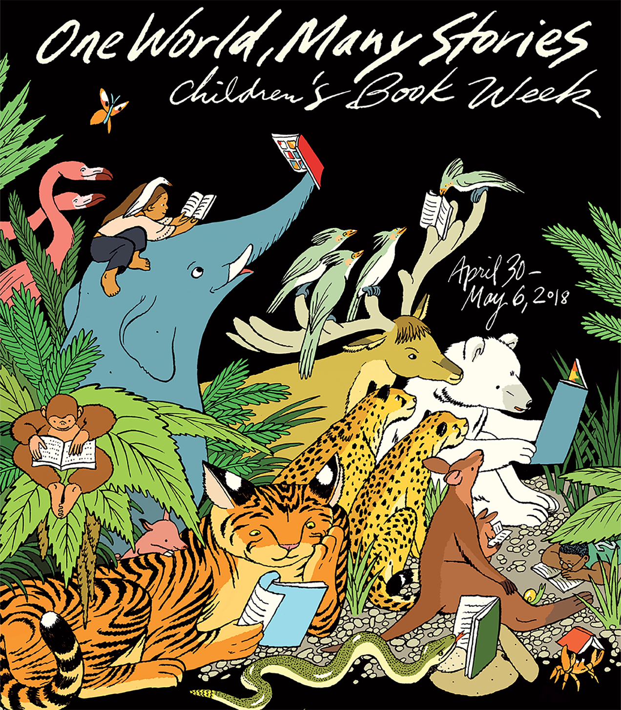 Children's Book Week 2018 Poster by Jillian Tamaki from Every Child A Reader