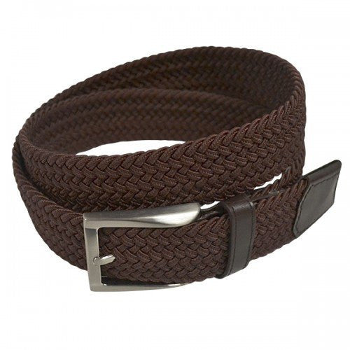 mens brown plaited belt