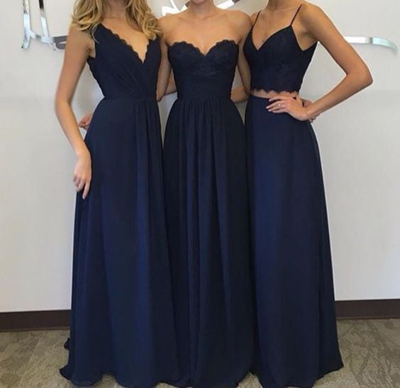 long chiffon bridesmaid dresses