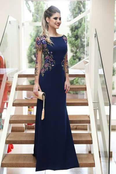 navy blue and pink prom