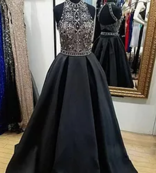 black beaded top formal