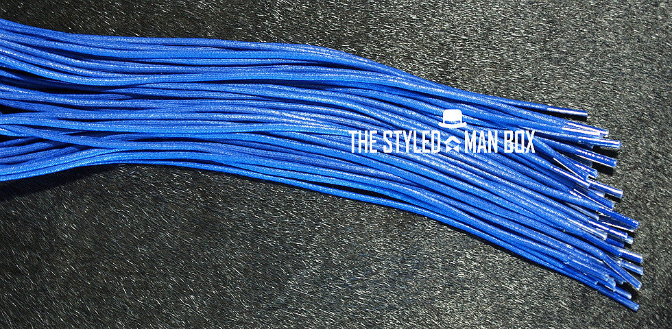 blue shoe strings