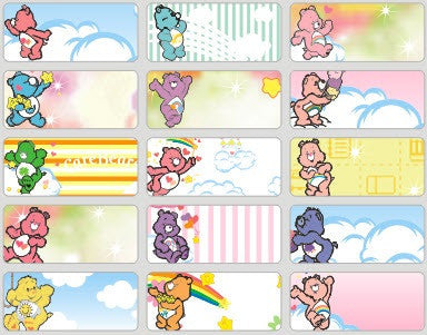 Medium Care Bear Name Stickers 