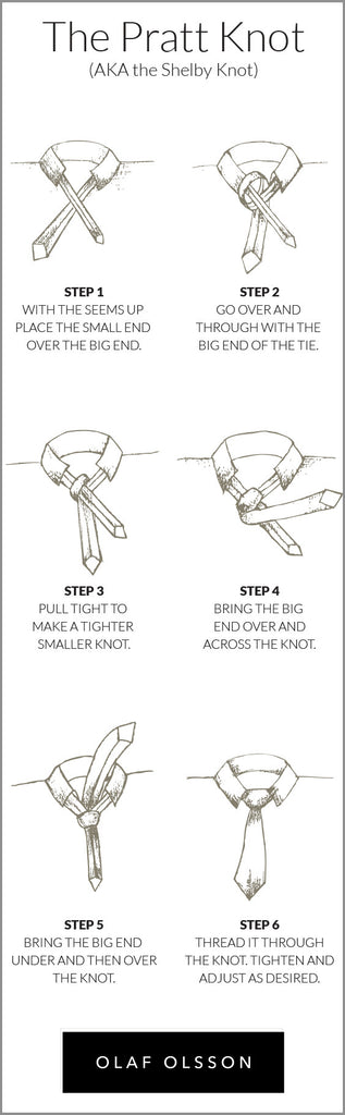 How to tie a Pratt Knot, also known as a Shelby Knot.