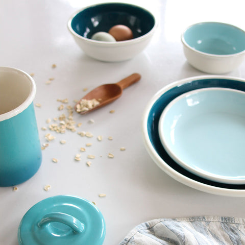 Blue Enamel Bowls