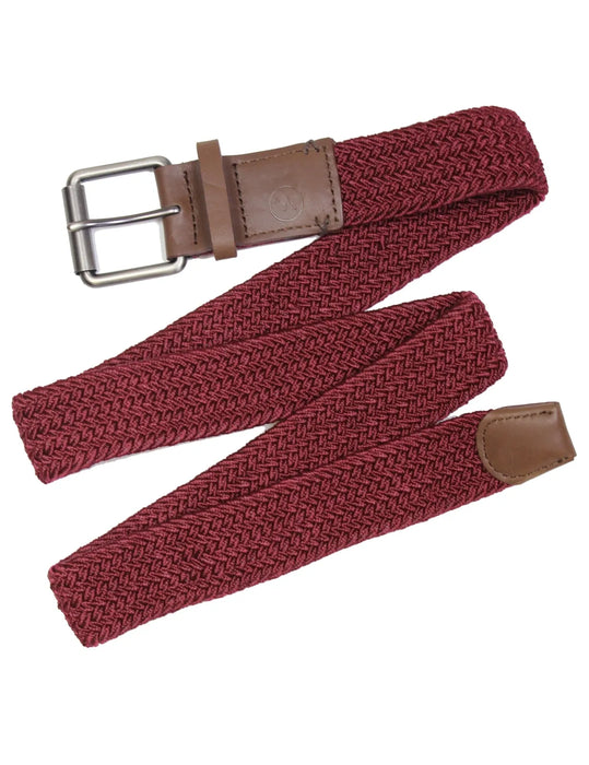 Hudson Belt L/XL- Burgundy (7900540829861)