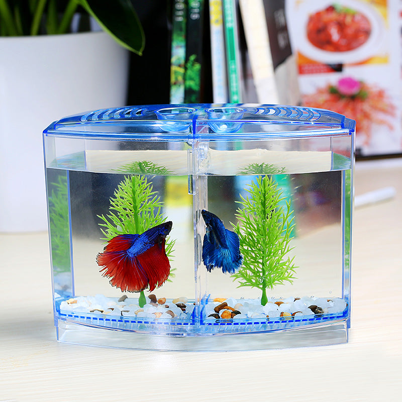 2 Size Acrylic Aquarium Betta-fish Tank Mini Incubator Fishbowl For Fry Isolation Hatchery Guppy Fish Reptile Cage Turtle House
