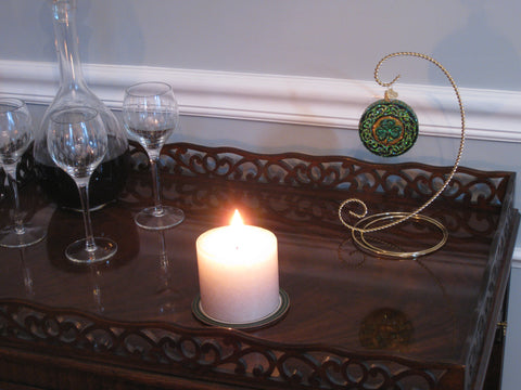 Celtic Brooch Ornament Tablescape on its-ornamental.com