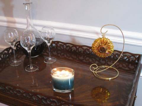Sunflower Ornament Tablescape on its-ornamental.com