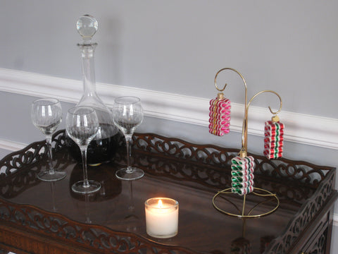 Ribbon Candy Ornament Tablescape on its-ornamental.com