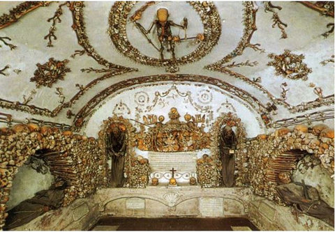 The Capuchin Crypt with human skeletal remains as ornamentation