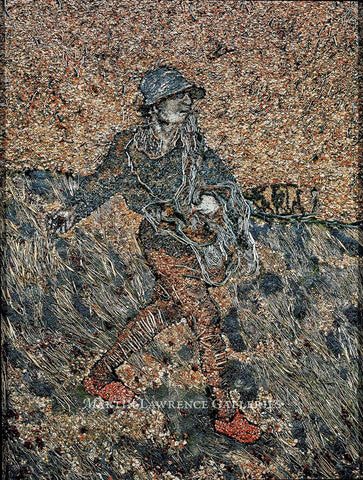 The Sower, after Van Gogh is a photograph of a composition of dried flower pods, sprigs of lavender, straw, dried seeds, and sticks.