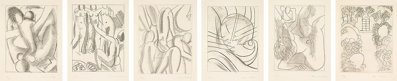 Henri Matisse, Ulysses, suite of six hand-signed etchings, 11.75 x 8.25 inches each