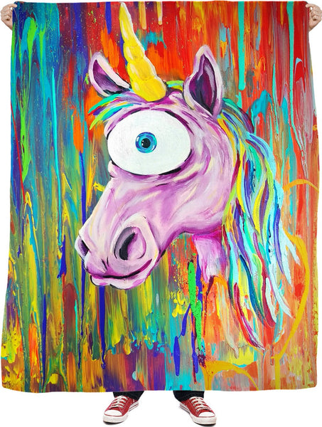 Spirit Animal Sight: Unicorn Fleece Blanket
