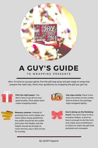 guys' guide to wrapping presents infographic