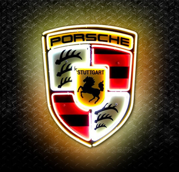 Buy Porsche Stuttgart Logo Neon Sign Online // Neonstation