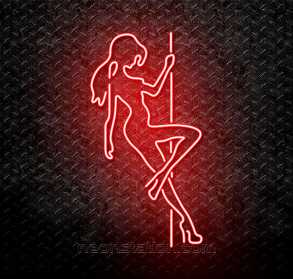 Pole Dance Girl Strip Club Neon Sign For Sale // Neonstation
