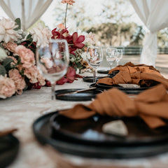 wedding main course on a table