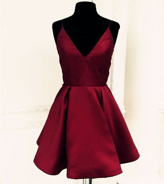 maroon short dress