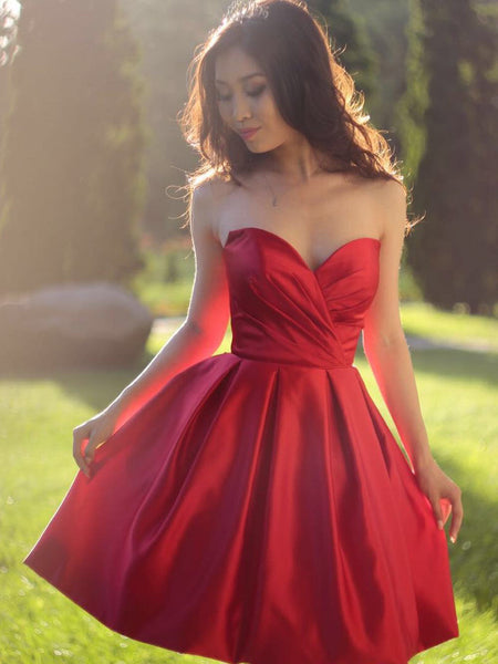 short red prom dress