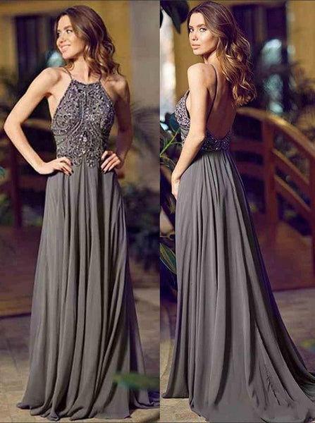 charcoal evening gown