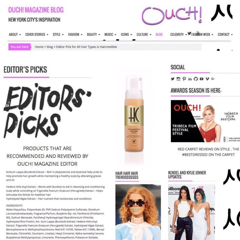 HairCredible Ouch! Magazine
