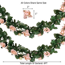 6ft | Pink Artificial Silk Rose Garland UV Protected Flower Chain