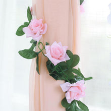 6ft | Pink Artificial Silk Rose Garland UV Protected Flower Chain