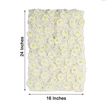 11 Sq ft. | 4 Panels 3D Silk Rose & Hydrangea Flower Wall Mat Backdrop | Cream