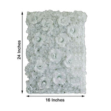 11 Sq ft. | 4 Panels 3D Silk Rose & Hydrangea Flower Wall Mat Backdrop | White