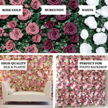 3 Sq ft. | Easy-Install Silk Rose Flower Mat, Wall Panel Backdrop - White