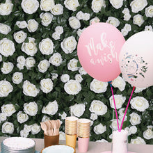 3 Sq ft. | Easy-Install Silk Rose Flower Mat, Wall Panel Backdrop - White