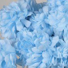 4 Bushes | Light Blue Artificial Silk Chrysanthemums | 56 Faux Flowers#whtbkgd