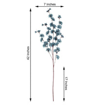 2 Branches | 42inch Tall Dusty Blue Artificial Silk Carnation Flower Stems