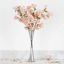 4 Bushes | 40inch Tall Blush/Rose Gold Artificial Silk Cherry Blossom Flowers