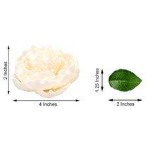 16 Pcs | 4inch Cream Artificial Foam/Silk Peonies Flower Box, DIY Bouquet