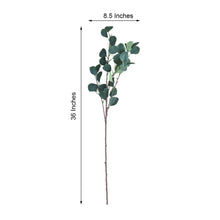 2 Bushes | 36inch Tall Artificial Eucalyptus Branches, Faux Plant Stems