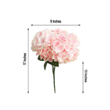 5 Bushes | Blush/Pink Artificial Silk Hydrangea Flowers, Faux Bouquets