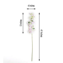4 Stems | 41inch Tall Lavender Artificial Silk Hydrangea Flower Branches