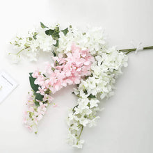 4 Stems | 41inch Tall White Artificial Silk Hydrangea Flower Branches