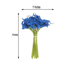 20 Stems | 14inch Royal Blue Artificial Poly Foam Calla Lily Flowers