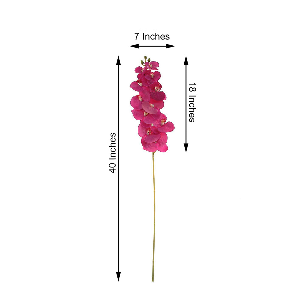 40 Fuchsia Silk Orchids Stem Artificial Orchid Flowers Efavormart 3815