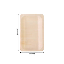 25 Pack | 5x8inches Eco Friendly Birchwood Wooden Dessert Serving Plates