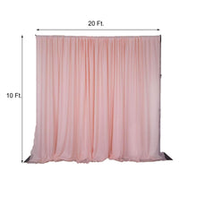 20ftx10ft Blush/Rose Gold Rod Ready Dual Layered Poly/Chiffon Backdrop