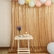 8ftx8ft Gold Sequin Photography Booth Backdrop Semi-Sheer Curtain