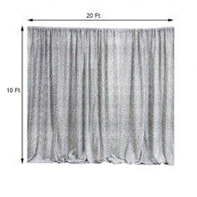 20ftx10ft Silver Glittering Photography Booth Backdrop Curtain