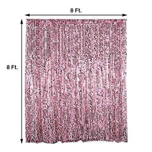 8ftx8ft Pink Big Payette Sequin Photography Booth Backdrop Curtain