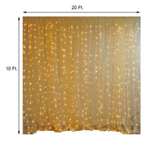 20ftx10ft | Gold Sheer Organza & White LED Lights Photography Backdrop