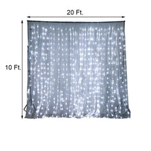 20ftx10ft | Silver Sheer Organza & Cool LED Lights Photography Backdrop